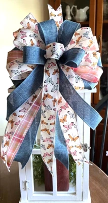 ARCO FLORAL HECHO A MANO DE GRANJA DE 10" PARA GUIRNALDA DE PUERTA, LINTERNA, # 243 rb Foto 1 de 4