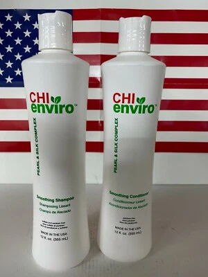 Chi Enviro Pearl & Silk complex smoothing shampoo & conditioner 12 fl oz duo set - Image 1 of 4