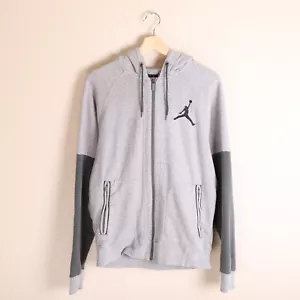 Nike Air Jordan Men M Jumpman Full Zip Grey Hoodie Sweatshirt Jacket Streetwear - Picture 1 of 11