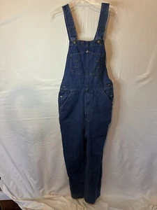 Men's 34X30 LINCOLN OUTFITTERS Denim Blue Jean Bib Overalls Carpenter Pants - Bild 1 von 4