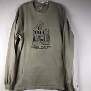 T-shirt manica lunga XL beige preshrunk pesante unisex incudine maglietta - Foto 1 di 13