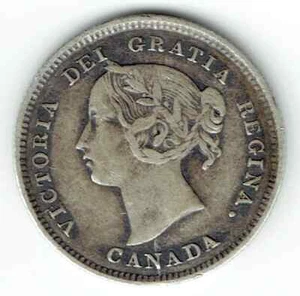 CANADA QUEEN VICTORIA 1893 5 CENTS CH VF+ - Bild 1 von 2