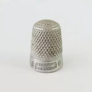 Vintage Stratnoid Metal Aluminium Thimble, Size 5/7, England - Picture 1 of 2