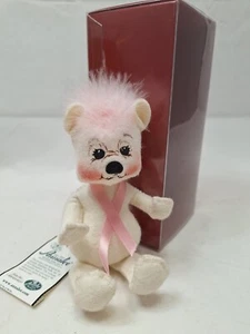 Moderner 8 Zoll Annalee Mobilitee Hope Bär mit Box Brustkrebs Meredith NH USA 2002 - Bild 1 von 7