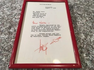 Victor Borge Signed Personal Letter to Soprano Nedda Casei Autographed AGMA - Picture 1 of 5
