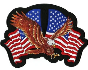 Bundesadler Aufnäher 12" | US-Flagge Militär patriotisch bestickt aufbügeln - Bild 1 von 6