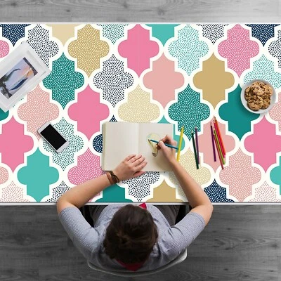 Schreibtischunterlage Tischunterlage Farbenfrohes Design 120x60 - Bild 1 von 4