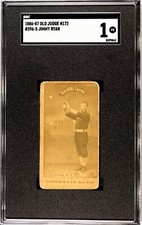 1886-1887 Old Judge N172 #396-5 Jimmy Ryan SGC 1 Chicago. White Stockings