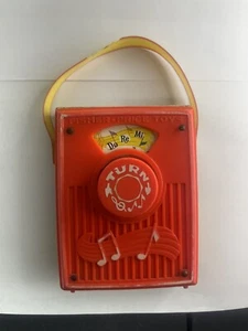 Vintage 1969 Fisher Price Wind Up Pocket Radio Music Box Do Re Mi Tested Working - Picture 1 of 6