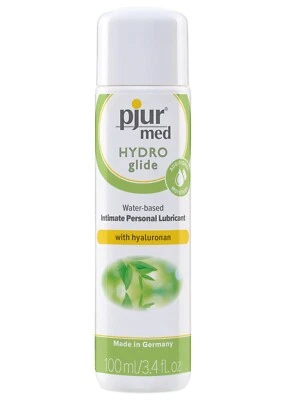 Lubricante personal íntimo a base de agua Pjur Med Hydro Glide 3,4 OZ con hialuronano Foto 1 de 2