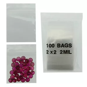 2"x2" Plastiktüten wiederverschließbar 100 Stück wiederverschließbare kleine Polybeutel - Bild 1 von 5