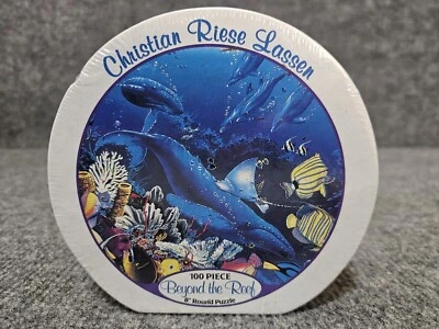 Christian Riese Lassen 100 Piece Round Puzzle BEYOND THE REEF - Image 1 of 4