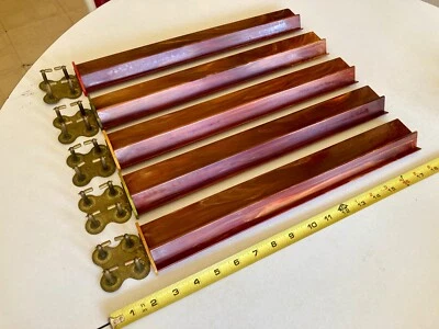 5 Brown Bakelite Mahjong Game Racks 18.5” Long Antique/Vtg - Image 1 of 4