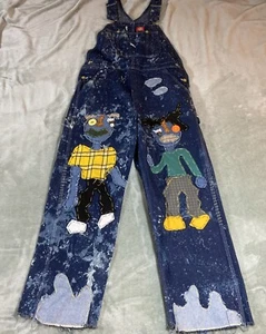 Dickies Overalls Custom 1 of 1 Paint Splatter and Patches VG Condition 32x30 - Picture 1 of 24