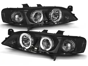 LED Angel Eyes Scheinwerfer Set in schwarz für Opel Vectra B 96-99 - Bild 1 von 5