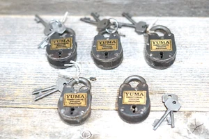 5 Yuma Territorial Prison Arizona Lock W/ 2 Keys FUNCTIONAL Jail Rustic Western - Picture 1 of 10