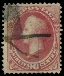 US #155, 90¢ carmine, used, sound and F+, Scott $350.00 - Picture 1 of 1