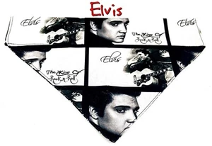Elvis Perro Bandana Sobre el Cuello Perro Pañuelo Cuello Perro Bandaño Rock N Roll - Imagen 1 de 11