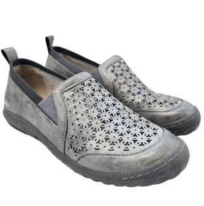 JBU Bellflower Womens Size 9.5 Gray Slip On Shoes Perforated Memory Foam - Picture 1 of 13
