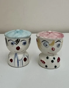 Vintage Anthropomorphic Clowns "The Honeymooners" Salt and Pepper Shakers Japan - Picture 1 of 11