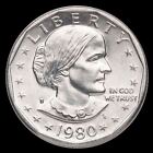 Pièce de monnaie dollar Susan B Anthony des années 1980 comme neuve « brillante non circulée » SBA $