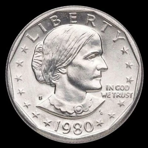 1980 S Susan B Anthony Dollar US Mint Coin "Brilliant Uncirculated" SBA  $ - Picture 1 of 3