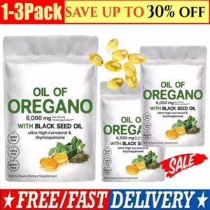 Oil of-Oregano 300 Softgels Black Seed Oil Organic Herbal Supplement Nourishment - Picture 1 of 10