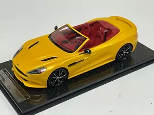 1/18 Tecnomodel Aston Martin Vanquish volante en amarillo mate #25/25 - Imagen 1 de 10