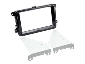 Radio installation kit double DIN for Skoda Ovtavia II 1Z facelift piano black Canbus - Picture 1 of 2