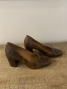 Patricia Nash Tooled Heel Shoes Size 9