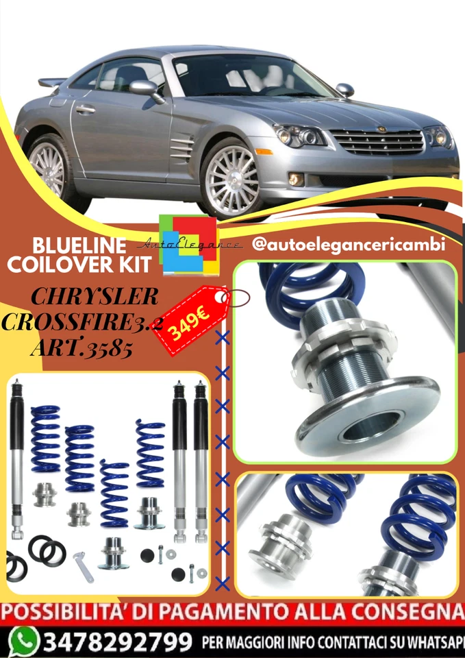 🎀Art.3585 Kit assetto a ghiera BlueLine adatto per Chrysler Crossfire 3.2🎀 - Imagen 1 de 4