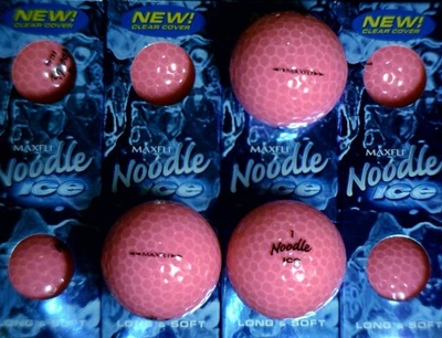 1 Dz BRAND NEW Maxfli NOODLE ICE PINK Crystal Golf Balls =  12 NEW Ball LOT  NR - Image 1 of 4