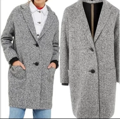Topshop Women Casual Gray Coat Jacket XS - Image 1 of 4