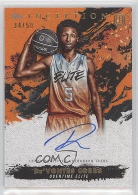 2021 Topps Inception OTE Overtime Elite Orange /50 De'Vontes Cobbs #IA-DC Auto - Image 1 of 2