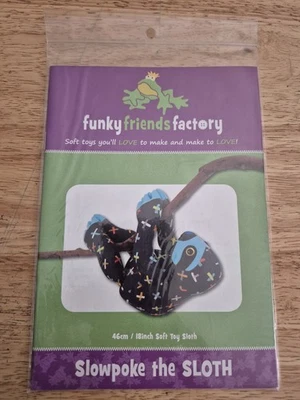 FUNKY FRIENDS FACTORY SLOWPOKE THE SLOTH 18 INCH SOFT TOY