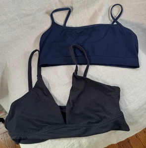 Bralette GapBody Comfort Talla M Juego de 2 Negro y Azul Marino Respiración Sin Costuras - Imagen 1 de 5