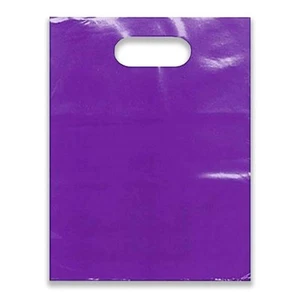 Purple 15" x 18" x 4" Patch Handle Bags (100 Bags/Pk) - Picture 1 of 1