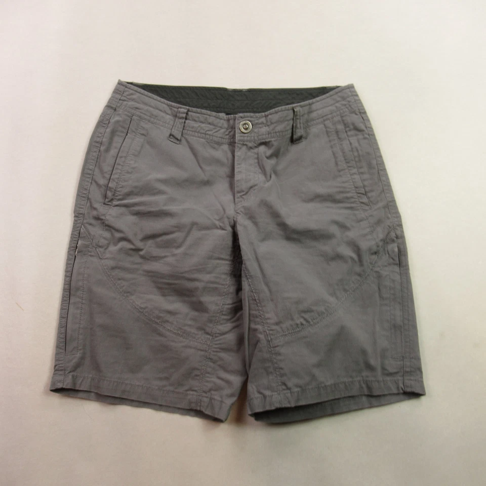 Shorts Kuhl Feminino 6 Bolsos Snap Leve Ao Ar Livre Caminhada Carga Cinza - Imagem 1 de 4