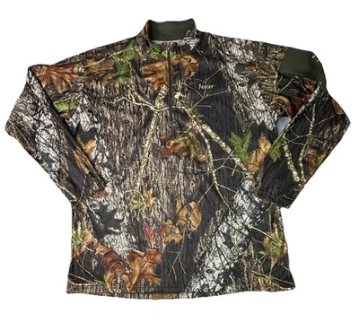 Mens Large Rocky 1/2 Zip Pullover Scent IQ Mossy Oak Camouflage Lightweight Hunt - Image 1 of 4