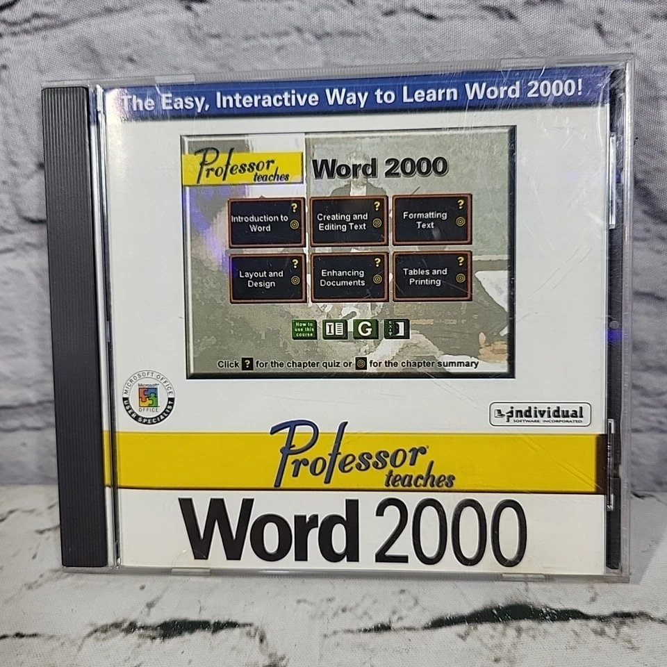 Individual Software Professor Teaches Word 2000 CD-Rom - Image 1 of 3