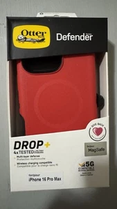 OtterBox Defender Series Magesafe Iphone 16 pro max-Red - Photo 1 sur 2