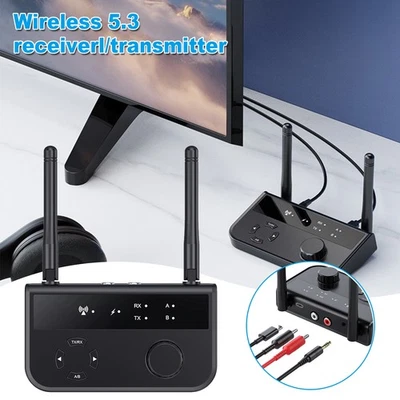 5.3 Long Range Bluetooth Transmitter Receiver For TV Home Stereo Audio Adapter - Image 1 of 4