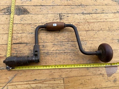 (n°8 OLD TOOL, OUTIL ANCIEN, vilebrequin,chignole  menuiserie. - Photo 1/4