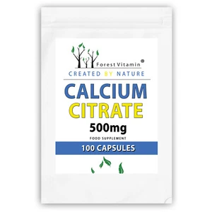 Forest Vitamin Calcium Aus Calciumcitrat Für Zähne Und Knochen 500mg 100 Kapseln - Bild 1 von 4