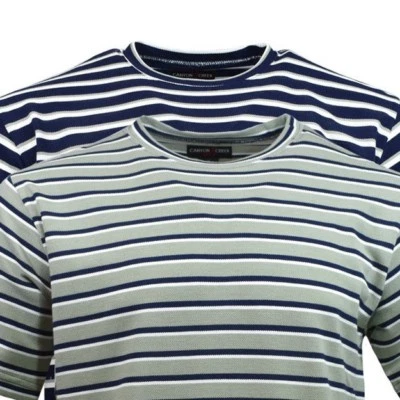 Men's Golf T-shirt - CANYON CREEK GOLF - Pique Knit - Striped - Size: M L XL