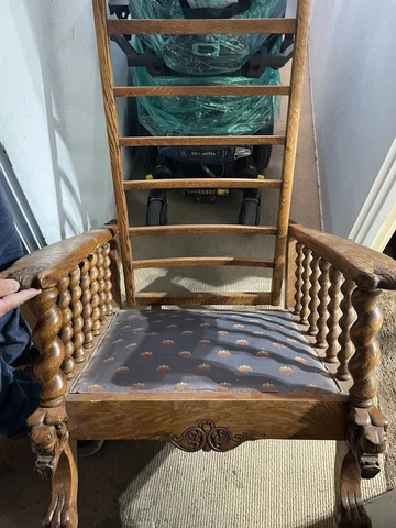 antique Oak  morris chair Cover