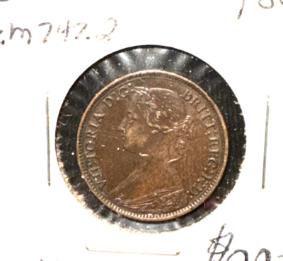 Great Britain 1868 farthing KM 747.2 AU - Image 1 of 2