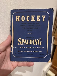Vintage 1957 Spalding NHL Hockey Guide Rules Book Canada - Picture 1 of 6