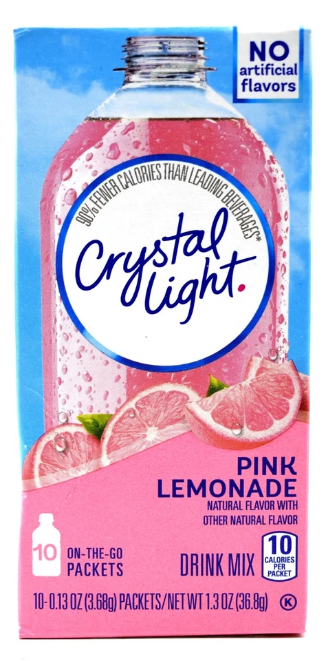Crystal Light Drink Mix on The Go 30 Packets Natural Pink Lemonade