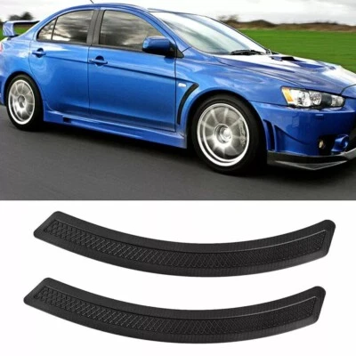 2 x Matte Black Front Fender Side Vent Cover For Mitsubishi Lancer EVO 2008-2015 - image 1 of 4